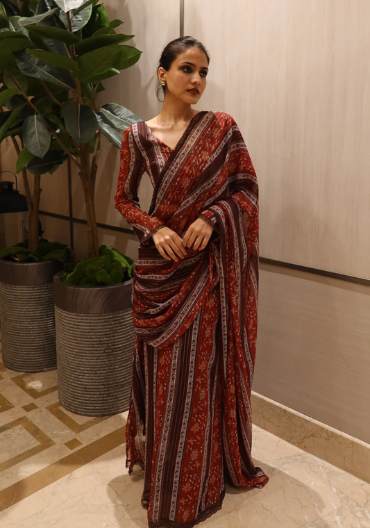 NARGIS SAREE (SLEEVE BLOUSE)